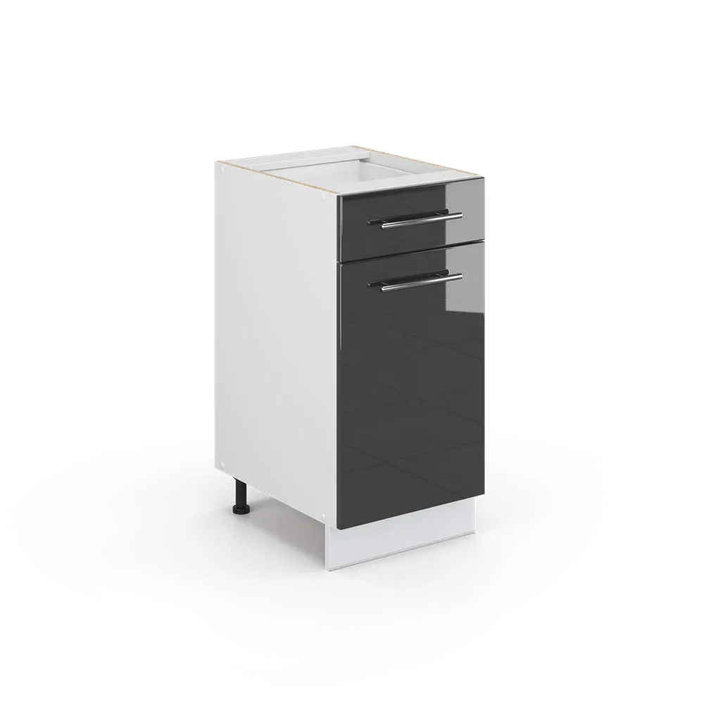 Vicco Mobiletto Base per Cucina Fame-Line, Antracite Lucido, 40 cm - immagine 1