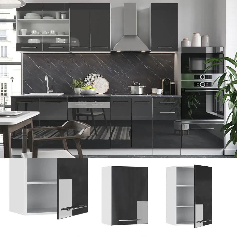 Vicco Pensile da cucina Fame-Line, Antracite lucido, 50 cm - immagine 2