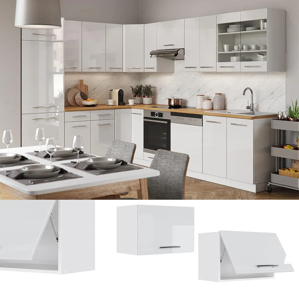 Vicco Fame-Line Pensile da Cucina, Bianco Lucido, 60 cm - immagine 2