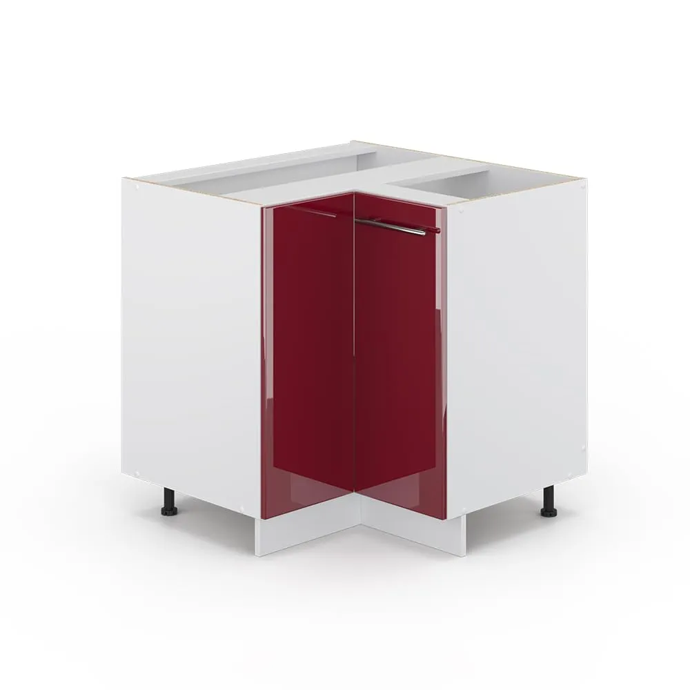 Vicco Mobile ad angolo cucina Fame-Line, Bordeaux lucido, 80.5 cm - immagine 1