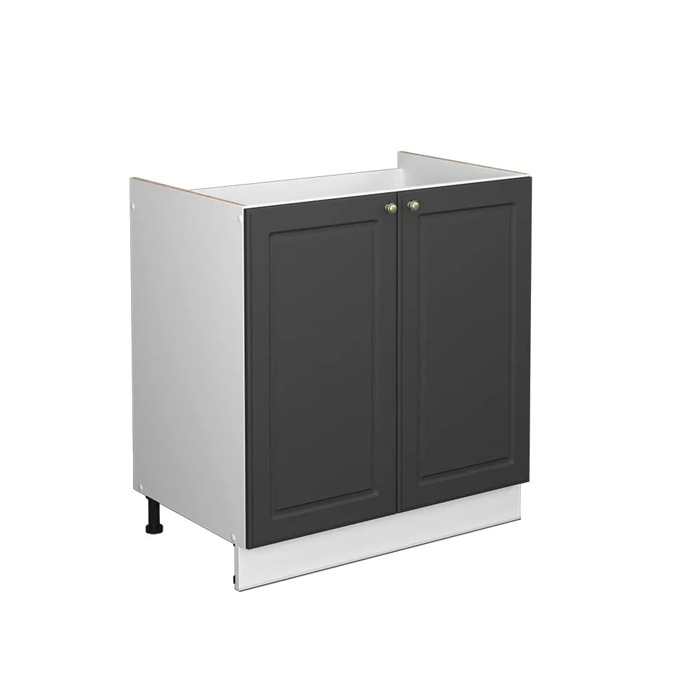 Vicco Mobile Lavello Cucina Fame-Line, Antracite-Oro, 80 cm - immagine 1