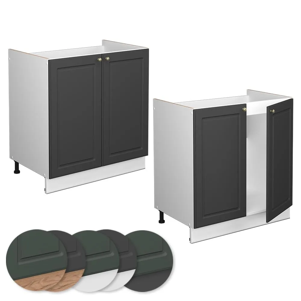 Vicco Mobile Lavello Cucina Fame-Line, Antracite-Oro, 80 cm - immagine 6