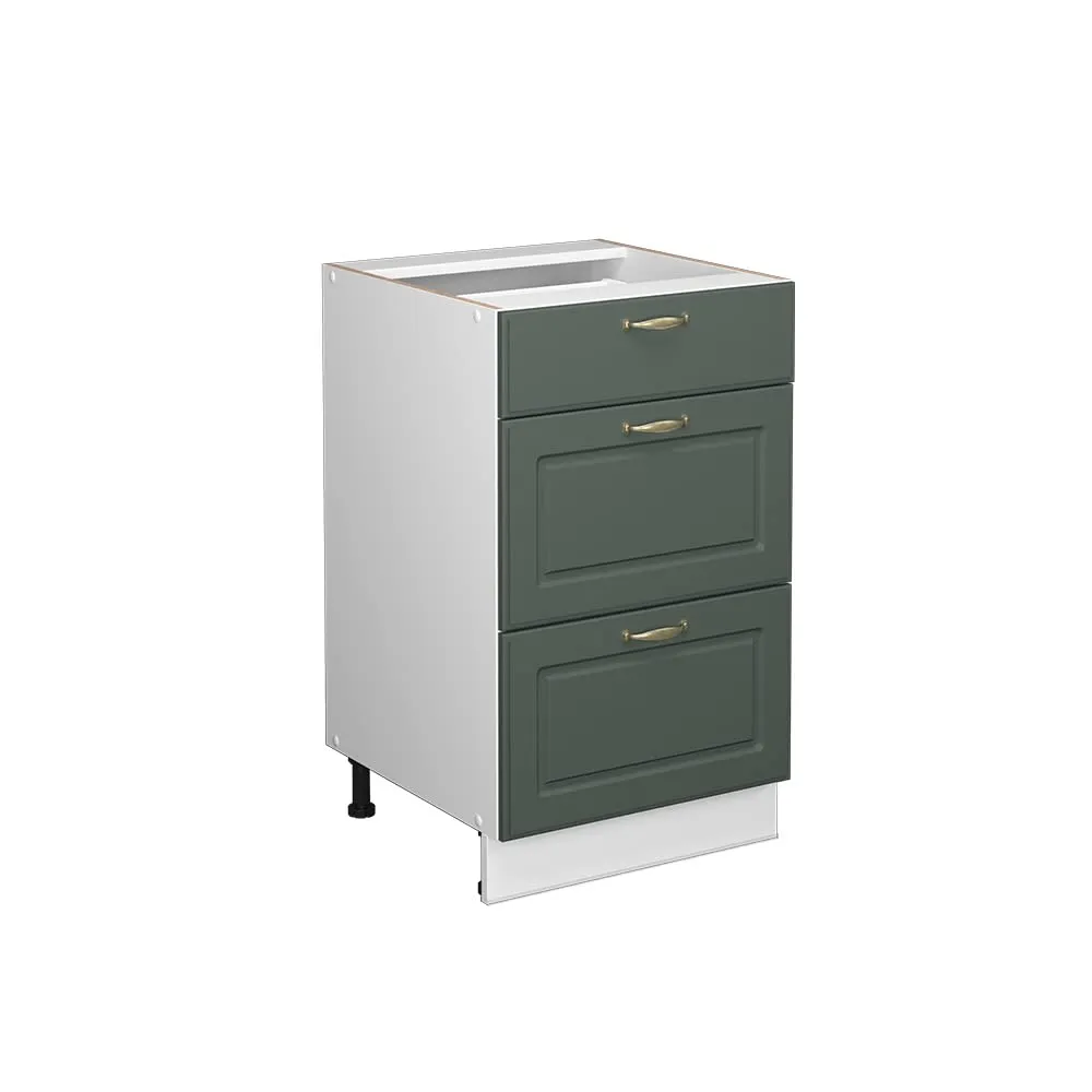Vicco Fame-Line Mobiletto base per cucina, Verde-oro country, 50 cm - immagine 1