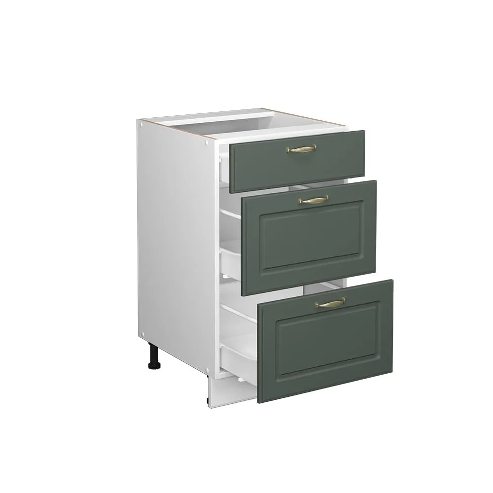 Vicco Fame-Line Mobiletto base per cucina, Verde-oro country, 50 cm - immagine 5