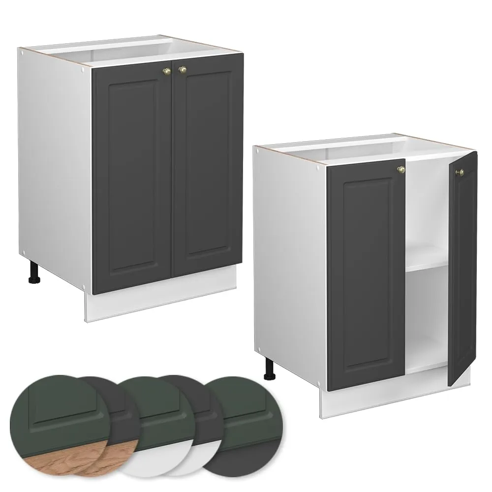 Vicco Mobiletto base cucina Fame-Line, Antracite-oro, 60 cm - immagine 6