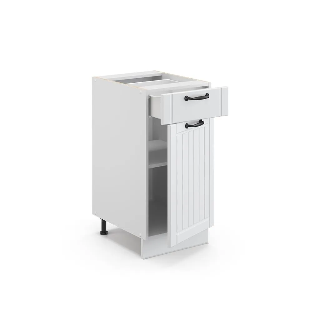 Vicco Mobiletto base per cucina Fame-Line, Bianco Country, 40 cm - immagine 5