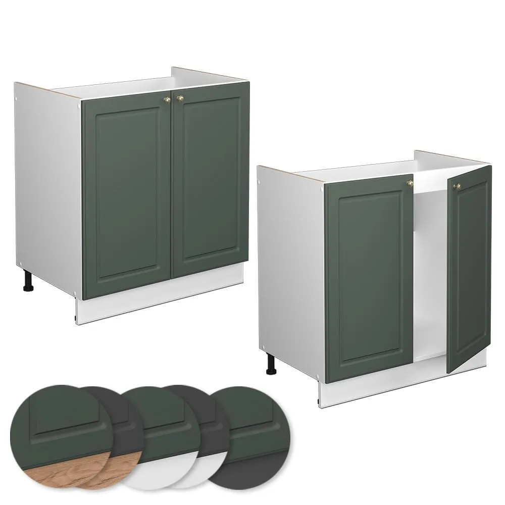 Vicco Mobile lavello cucina Fame-Line, Verde-oro country, 80 cm - immagine 6