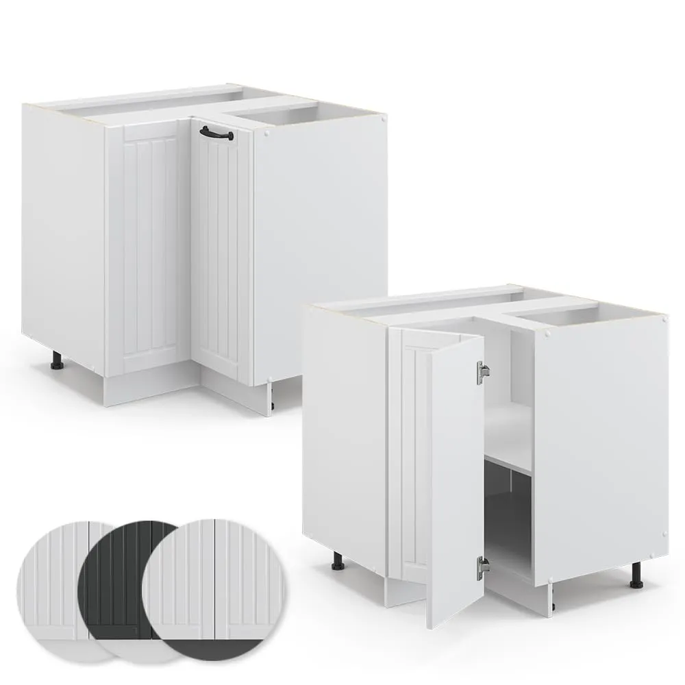 Vicco Mobile ad angolo cucina Fame-Line, Bianco Country, 80.5 cm - immagine 6