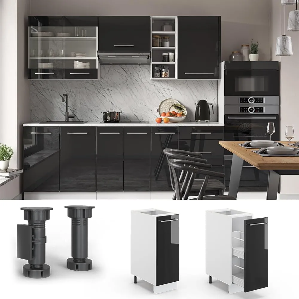 Vicco Fame-Line Dispensa Cucina, Antracite Lucido, 30 cm - immagine 4
