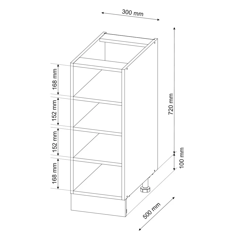 Vicco Scaffale da Cucina Fame-Line, Bianco, 30 cm - immagine 3