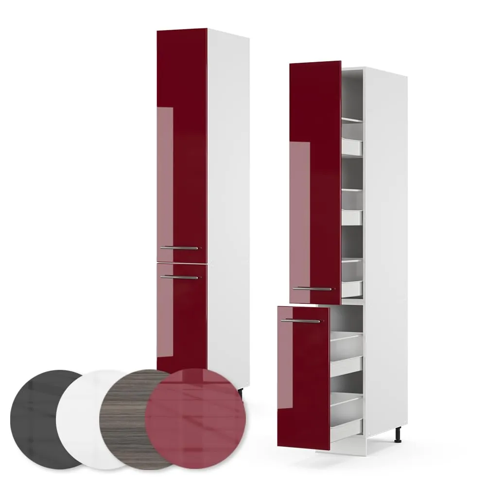 Vicco Armadio da farmacia Fame-Line, Bordeaux lucido, 30 cm - immagine 5
