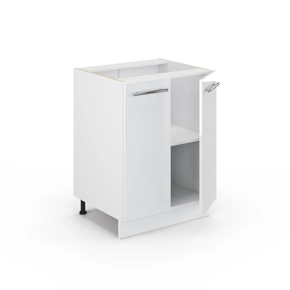 Vicco Mobiletto base cucina Fame-Line, Bianco lucido, 60 cm - immagine 5