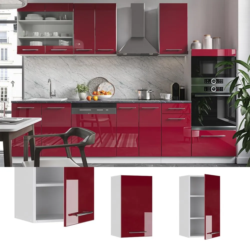 Vicco Pensile da cucina Fame-Line, Bordeaux lucido, 40 cm - immagine 2