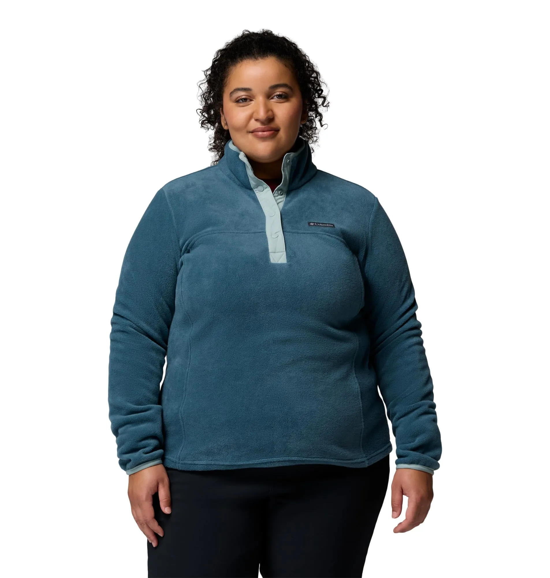 Columbia Benton Springs 1/2 Snap Pull Over II Giacca in pile da donna, Everblue/Crushed Blue, XXL Plus - immagine 5