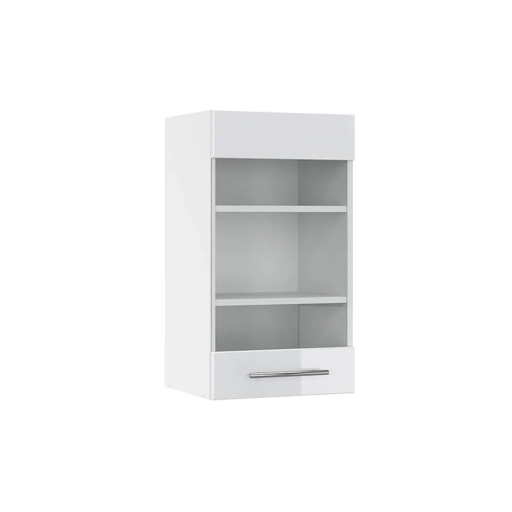 Vicco Mobile da cucina in vetro Fame-Line, Bianco lucido, 40 cm - immagine 1