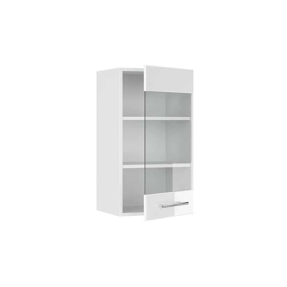 Vicco Mobile da cucina in vetro Fame-Line, Bianco lucido, 40 cm - immagine 4