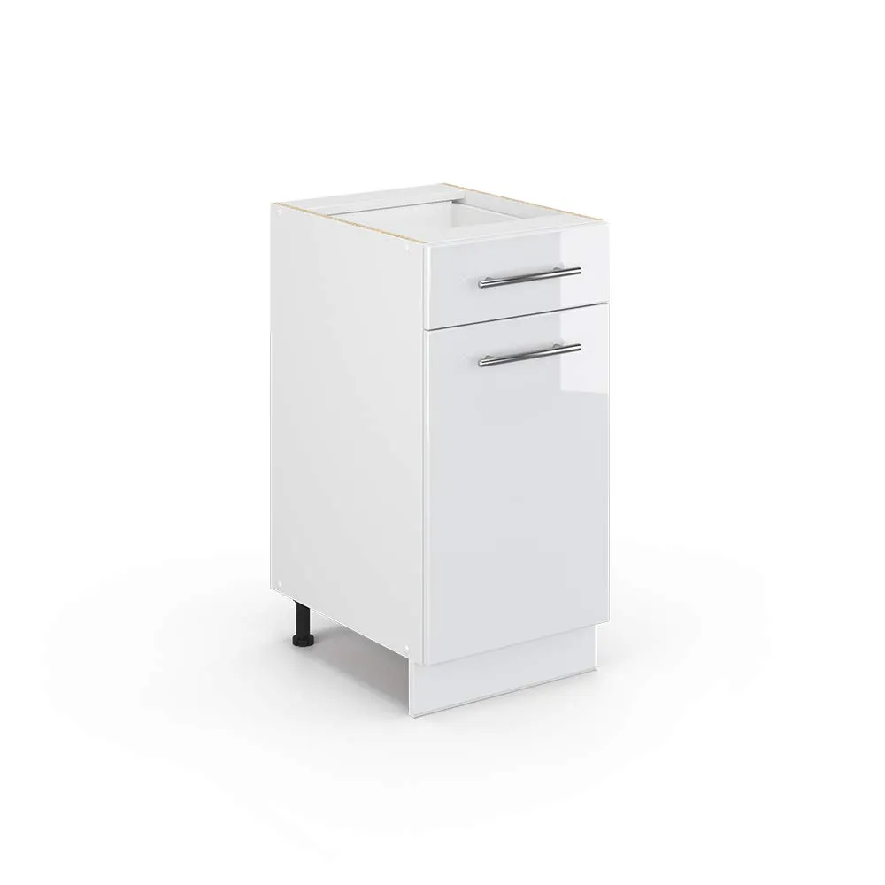 Vicco Mobiletto base per cucina Fame-Line, Bianco lucido, 40 cm - immagine 1