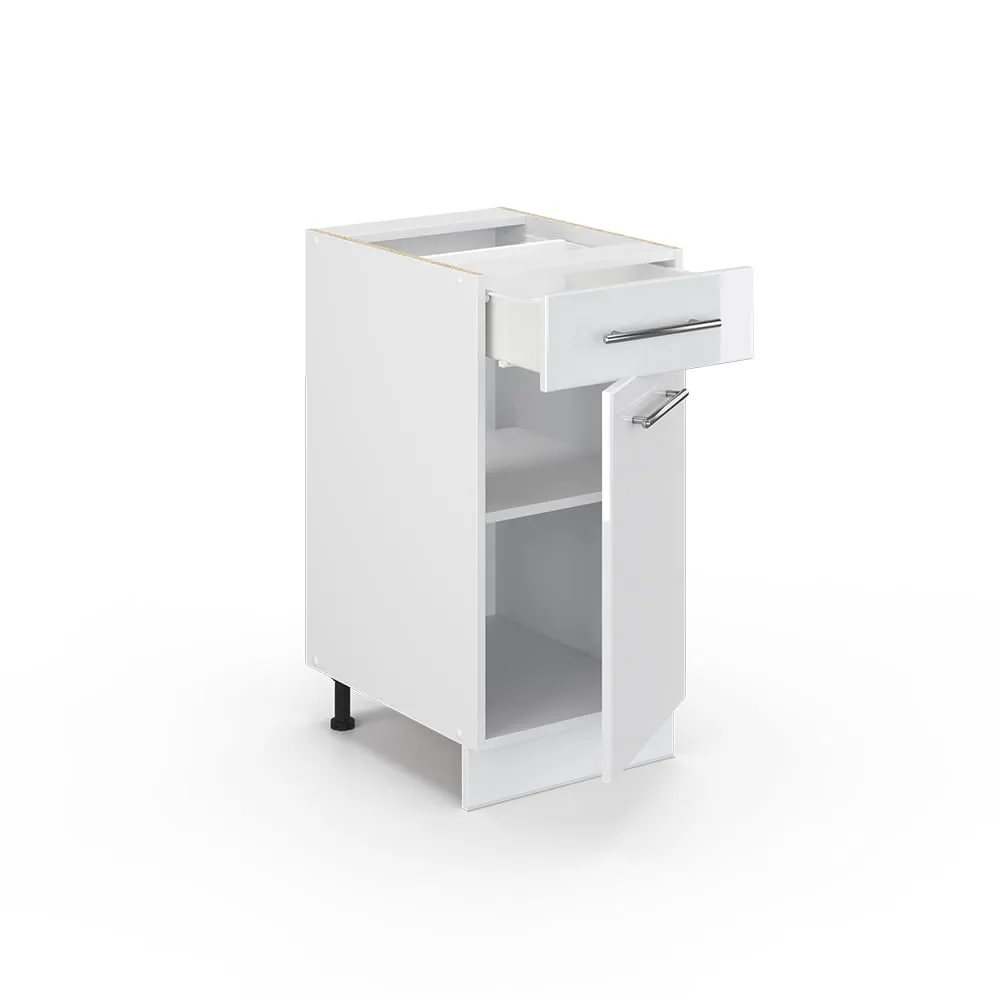 Vicco Mobiletto base per cucina Fame-Line, Bianco lucido, 40 cm - immagine 5