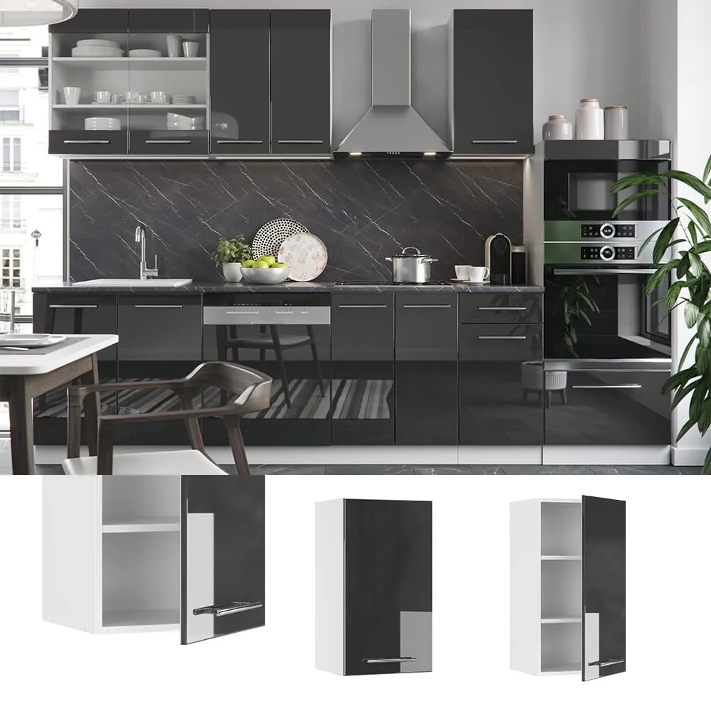 Vicco Pensile da cucina Fame-Line, Antracite lucido, 40 cm - immagine 2