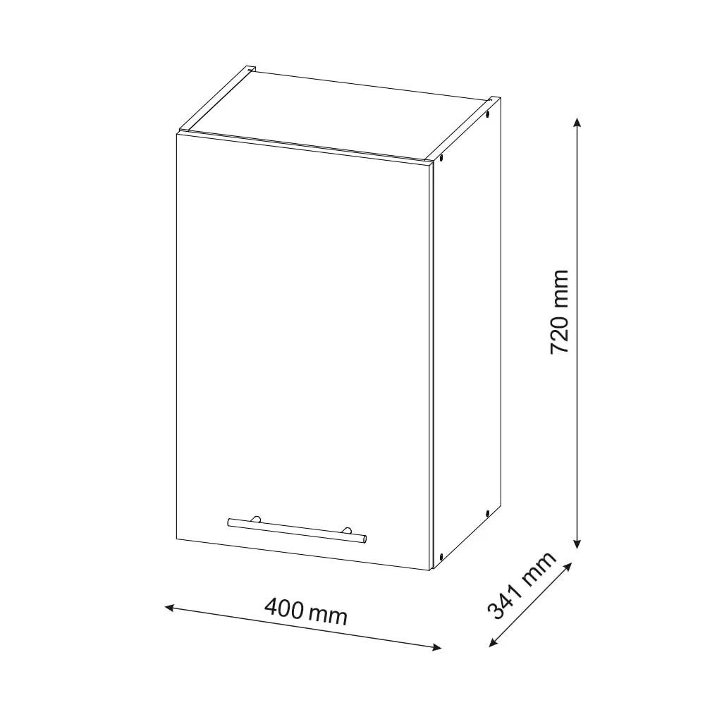Vicco Pensile da cucina Fame-Line, Antracite lucido, 40 cm - immagine 3