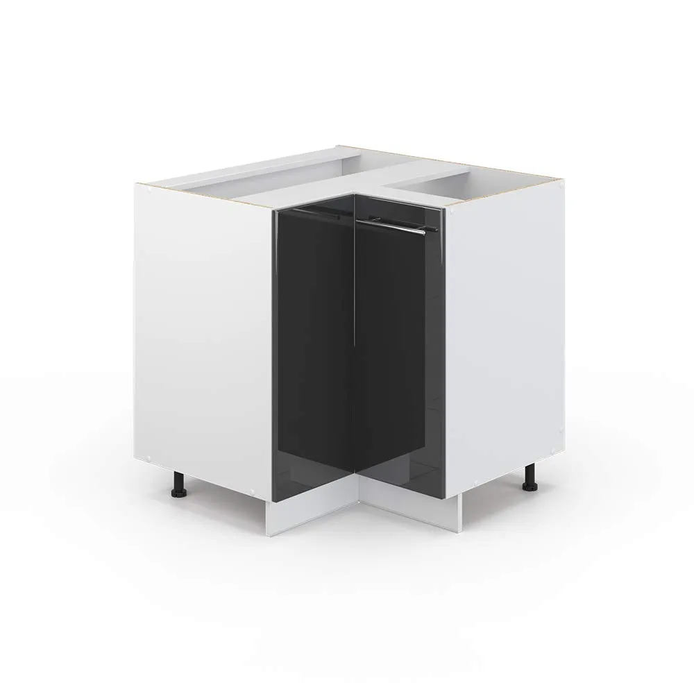 Vicco Mobile ad Angolo Cucina Fame-Line, Antracite Lucido, 80.5 cm - immagine 1