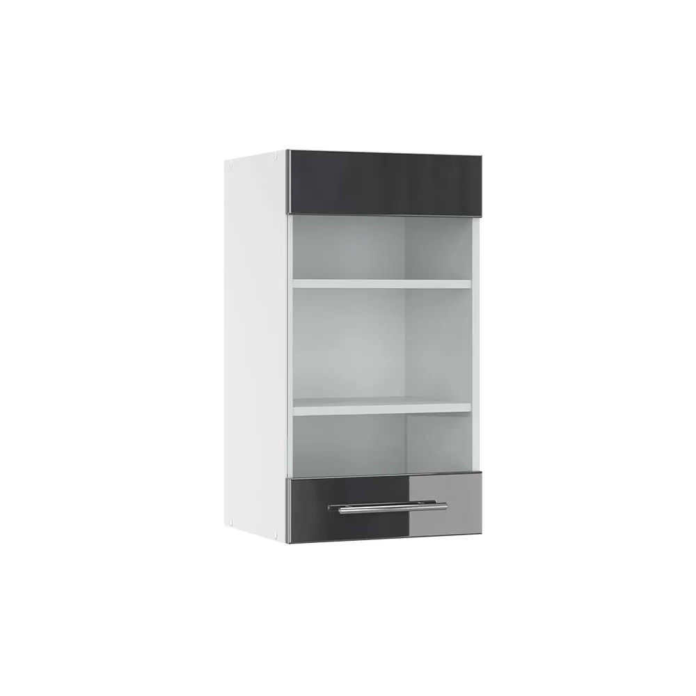 Vicco Fame-Line Mobile da cucina in vetro, Antracite lucido, 40 cm - immagine 1