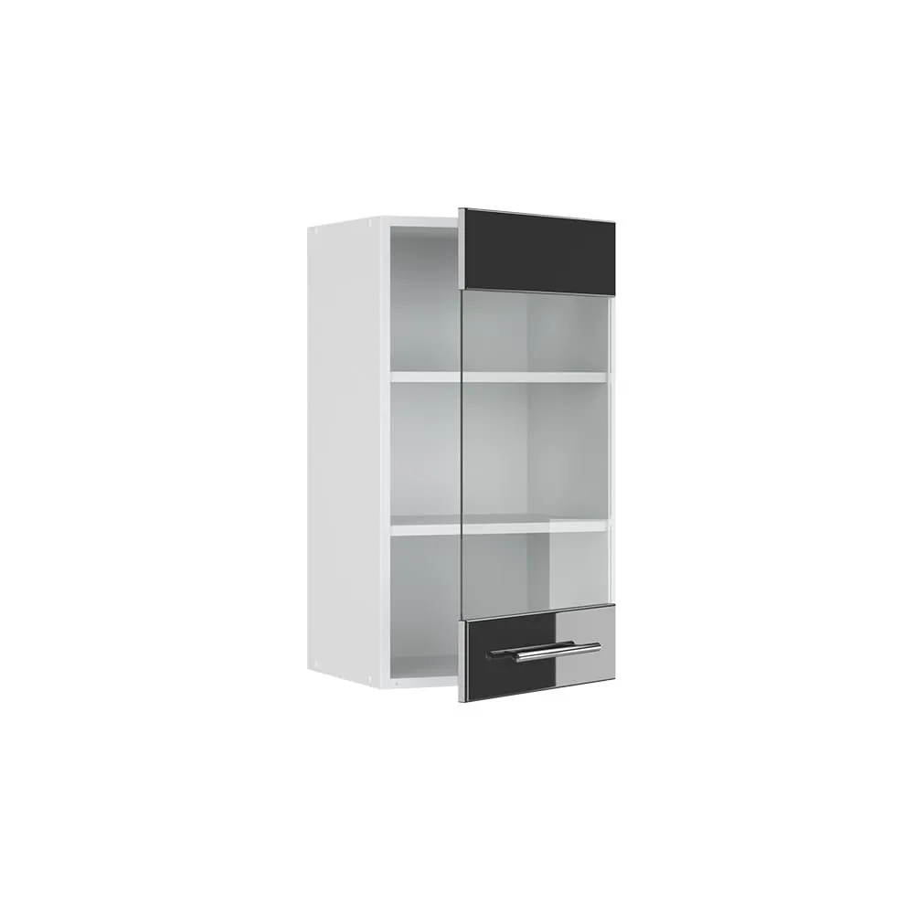 Vicco Fame-Line Mobile da cucina in vetro, Antracite lucido, 40 cm - immagine 4