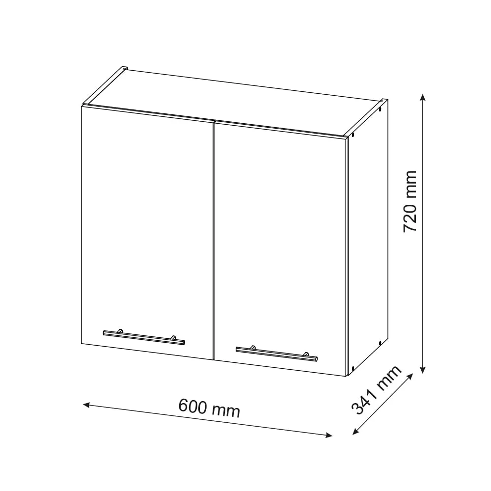 Vicco Pensile da cucina Fame-Line, Bordeaux lucido, 60 cm - immagine 3