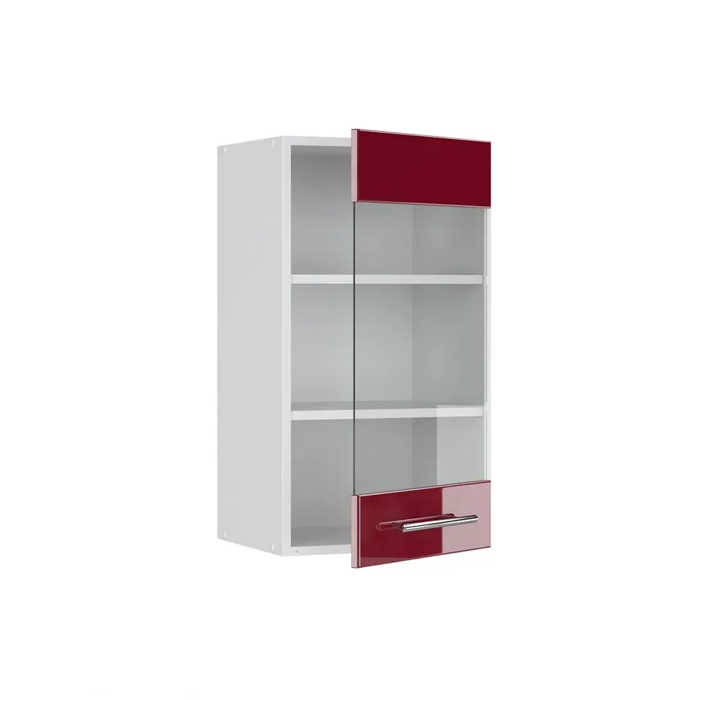 Vicco Mobile da cucina in vetro Fame-Line, Bordeaux lucido, 40 cm - immagine 4