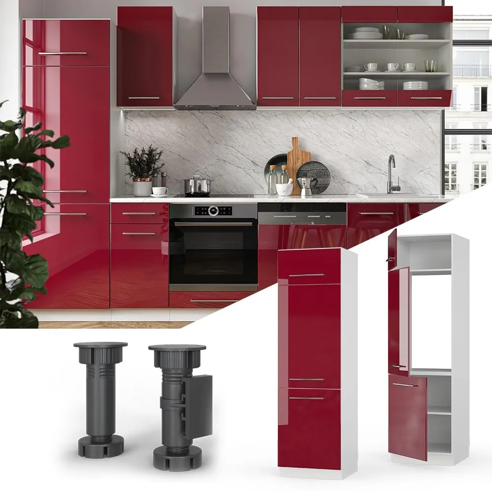 Vicco Fame-Line Armadio Frigorifero, Bordeaux Lucido, 60 cm - immagine 2