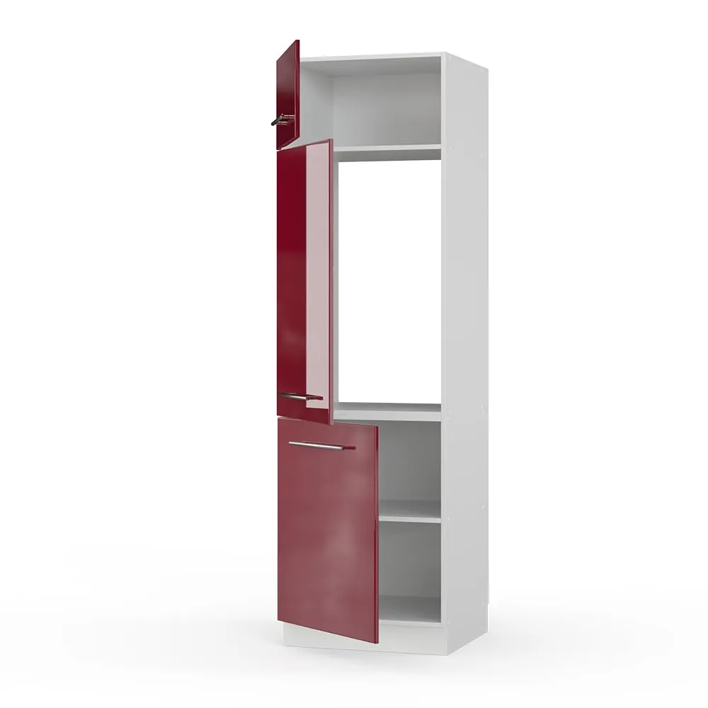 Vicco Fame-Line Armadio Frigorifero, Bordeaux Lucido, 60 cm - immagine 4