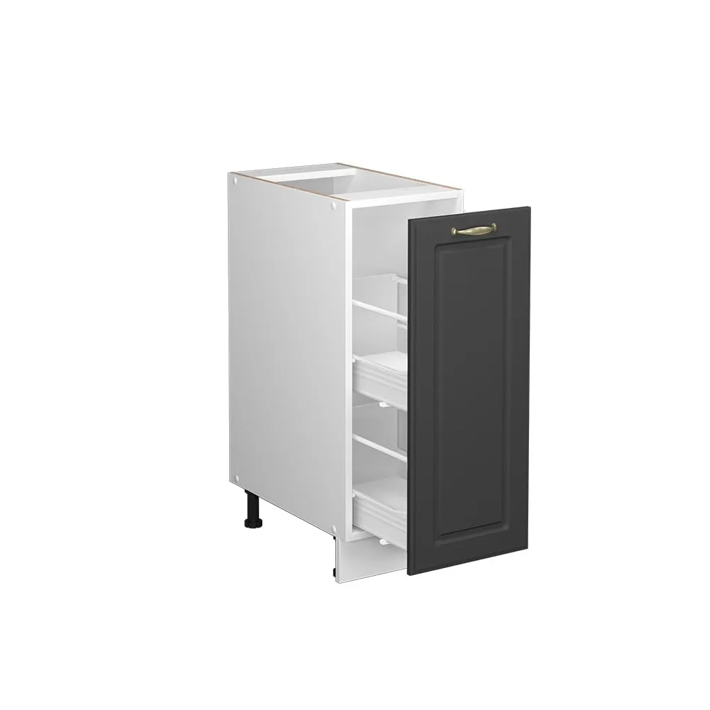 Vicco Fame-Line Dispensa Cucina con Cassetto Estraibile, Antracite-Oro, 30 cm - immagine 5