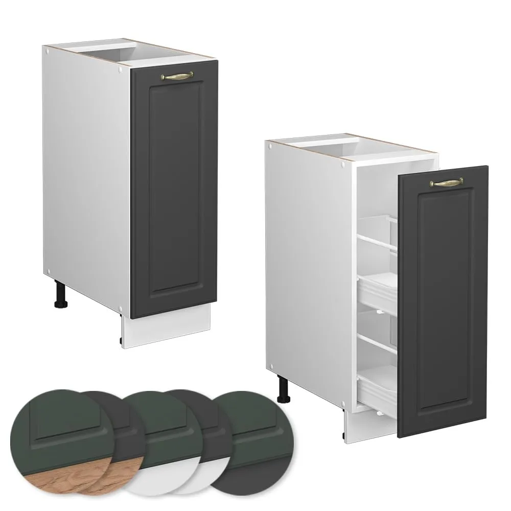Vicco Fame-Line Dispensa Cucina con Cassetto Estraibile, Antracite-Oro, 30 cm - immagine 6