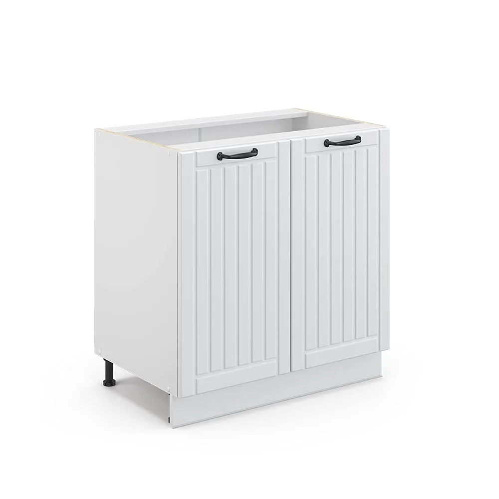 Vicco Fame-Line Mobiletto base cucina, Bianco country/Bianco, 80 cm - immagine 1