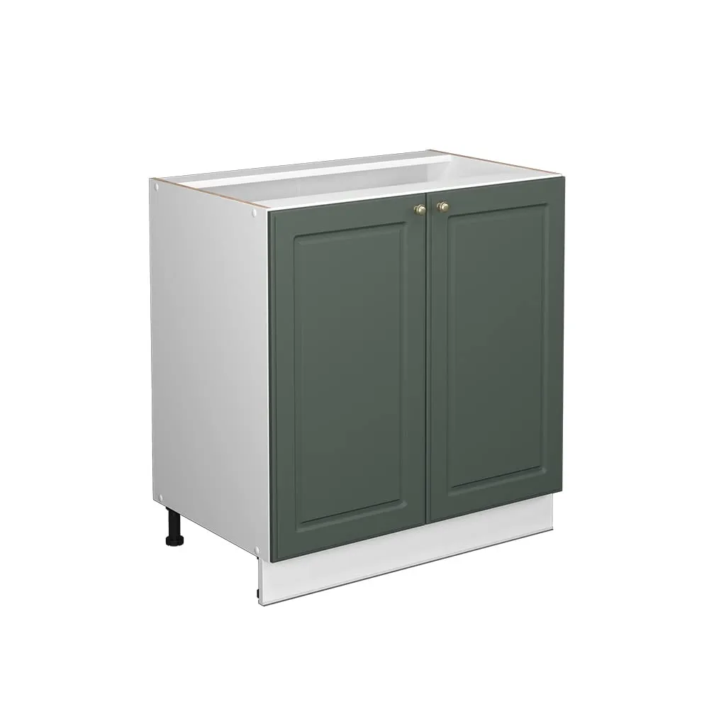 Vicco Mobiletto Base Cucina Fame-Line, Verde-oro Country/Bianco, 80 cm - immagine 1