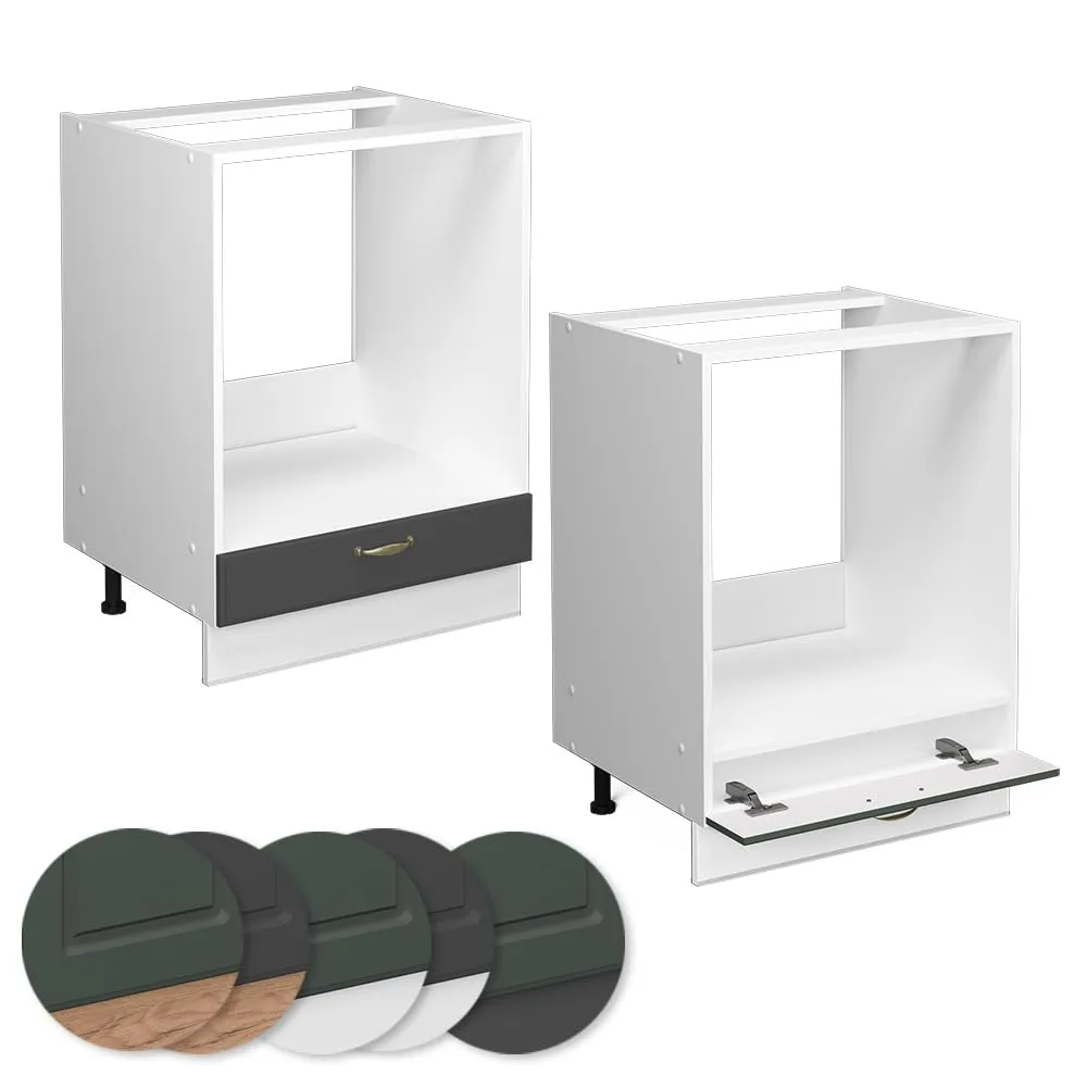 Vicco Mobile per forno da incasso Fame-Line, Antracite-oro, 60 cm - immagine 6