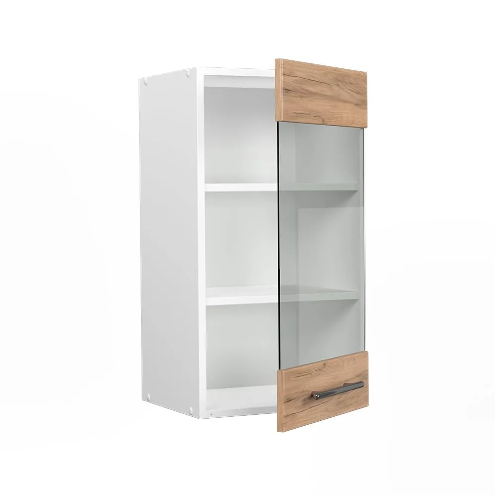 Vicco Mobile da cucina in vetro Fame-Line, Rovere dorato, 40 cm - immagine 4