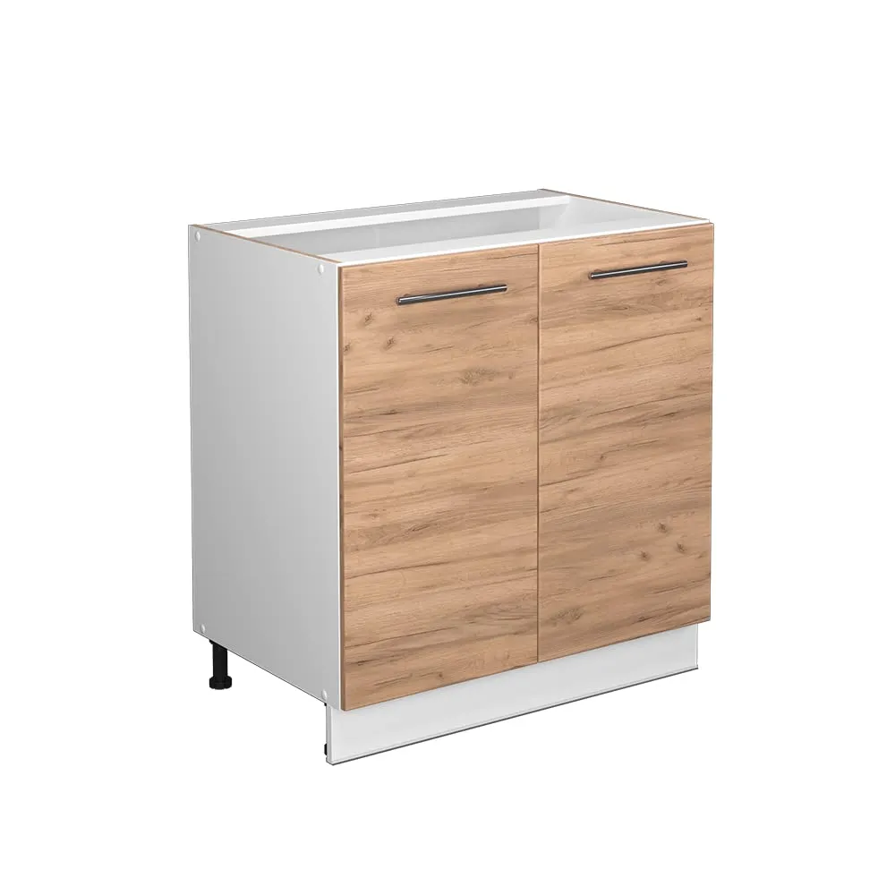 Vicco Mobiletto base cucina Fame-Line, Rovere dorato/Bianco, 80 cm - immagine 1