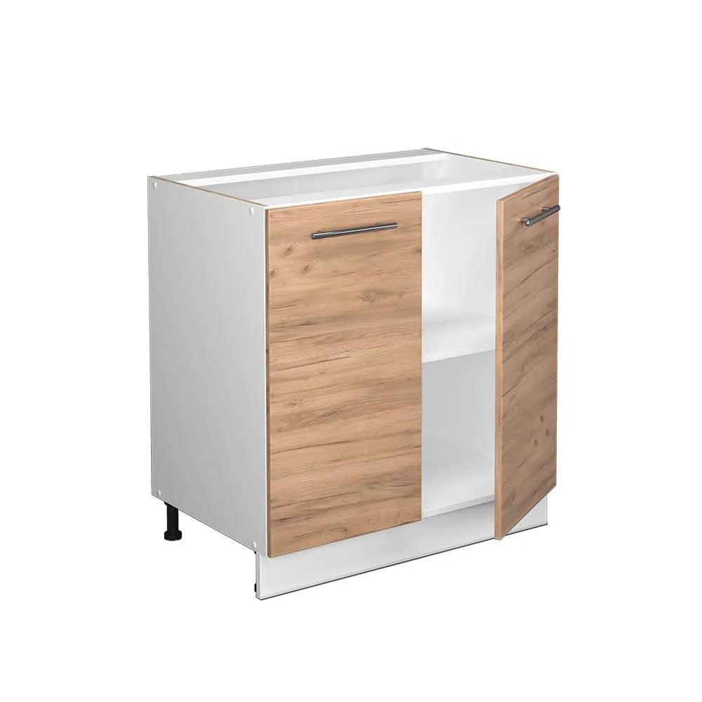 Vicco Mobiletto base cucina Fame-Line, Rovere dorato/Bianco, 80 cm - immagine 5