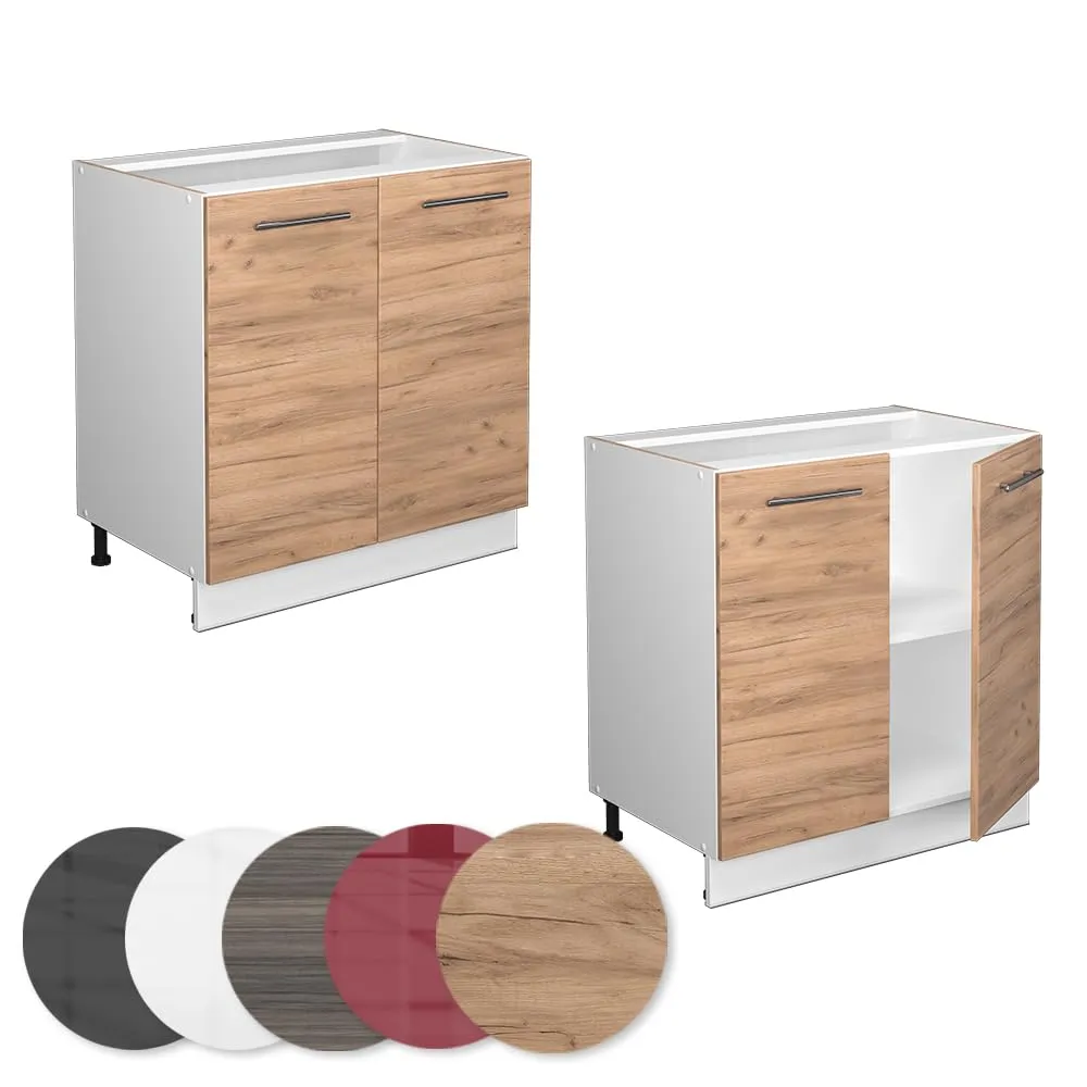 Vicco Mobiletto base cucina Fame-Line, Rovere dorato/Bianco, 80 cm - immagine 6