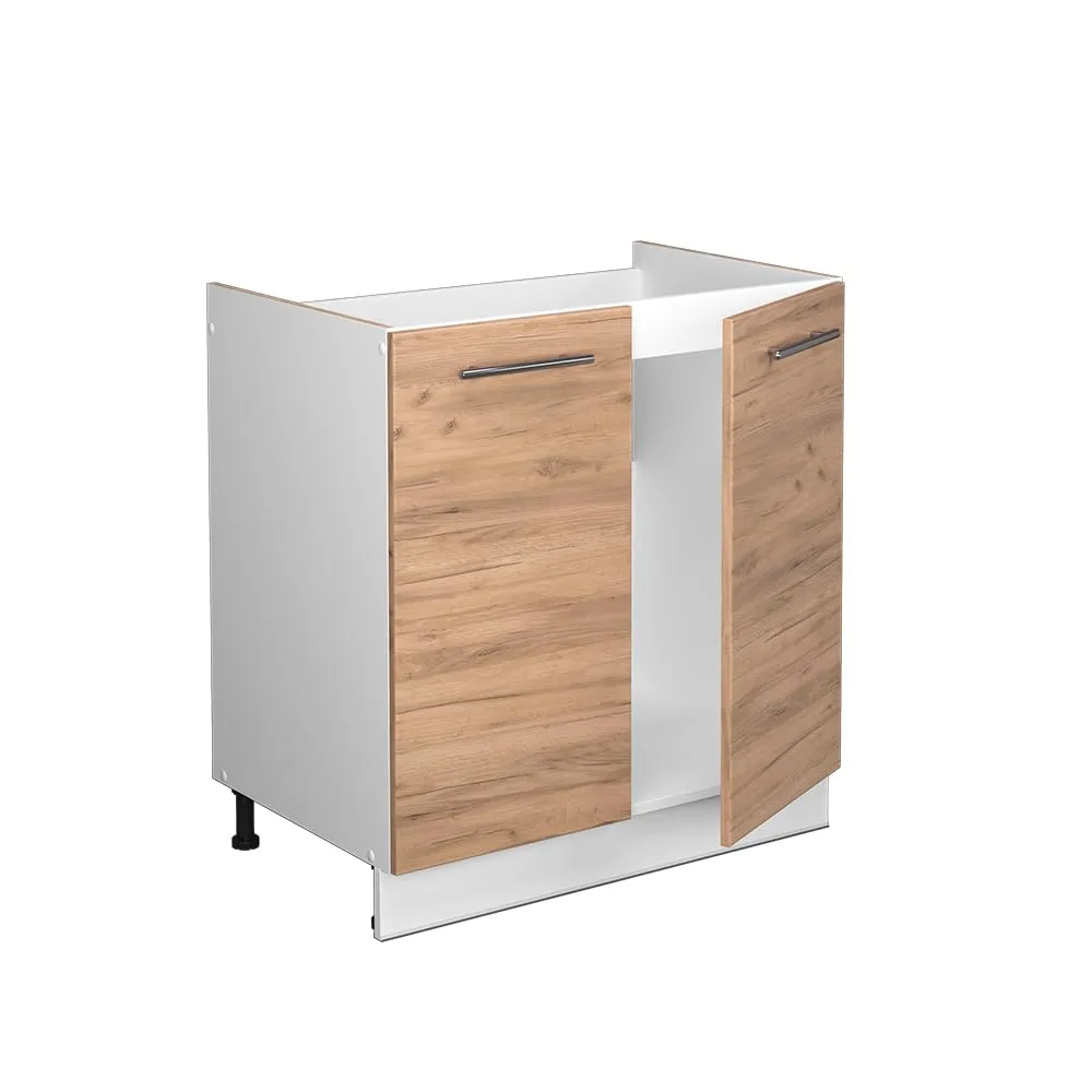 Vicco Mobile Lavello Cucina Fame-Line, Rovere Dorato, 80 cm - immagine 5