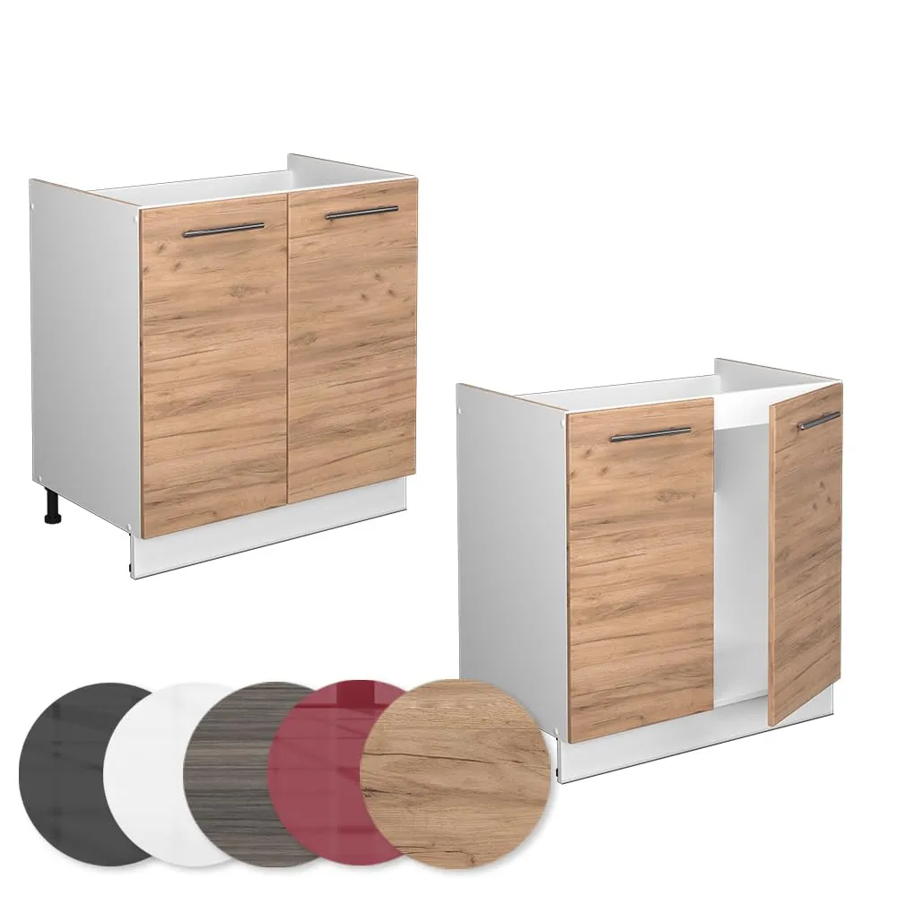 Vicco Mobile Lavello Cucina Fame-Line, Rovere Dorato, 80 cm - immagine 6