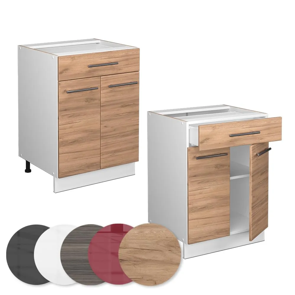 Vicco Mobiletto base per cucina Fame-Line, Rovere dorato, 60 cm - immagine 6