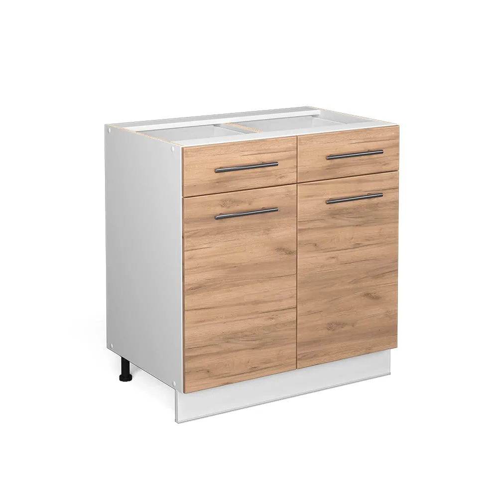 Vicco Mobiletto base per cucina Fame-Line, Rovere dorato, 80 cm - immagine 1