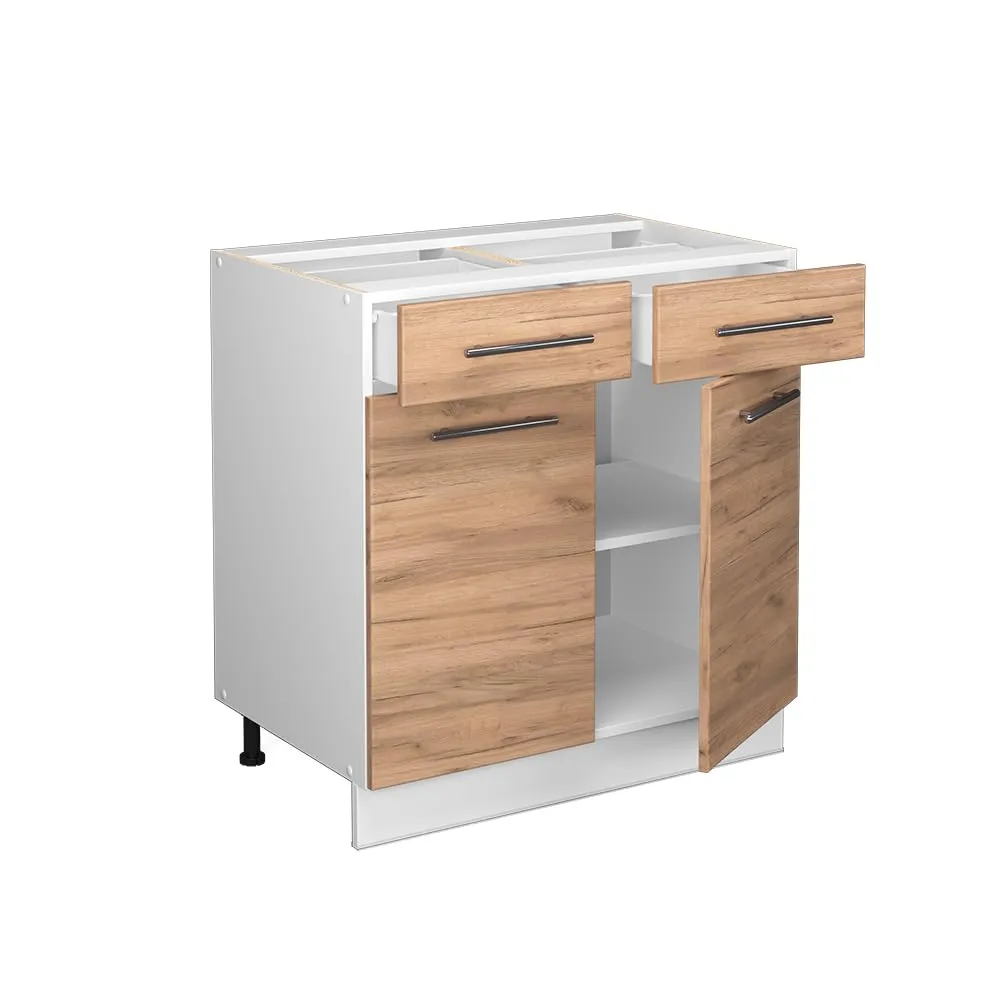 Vicco Mobiletto base per cucina Fame-Line, Rovere dorato, 80 cm - immagine 5