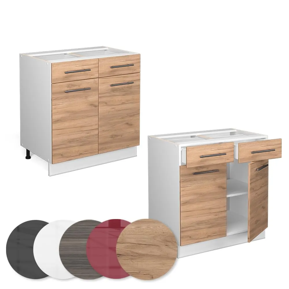 Vicco Mobiletto base per cucina Fame-Line, Rovere dorato, 80 cm - immagine 6