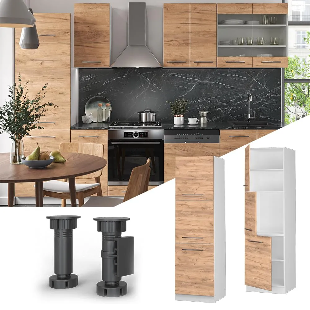 Vicco Fame-Line Mobile Cucina Dispensa, Rovere Dorato/Bianco, 60 cm - immagine 2