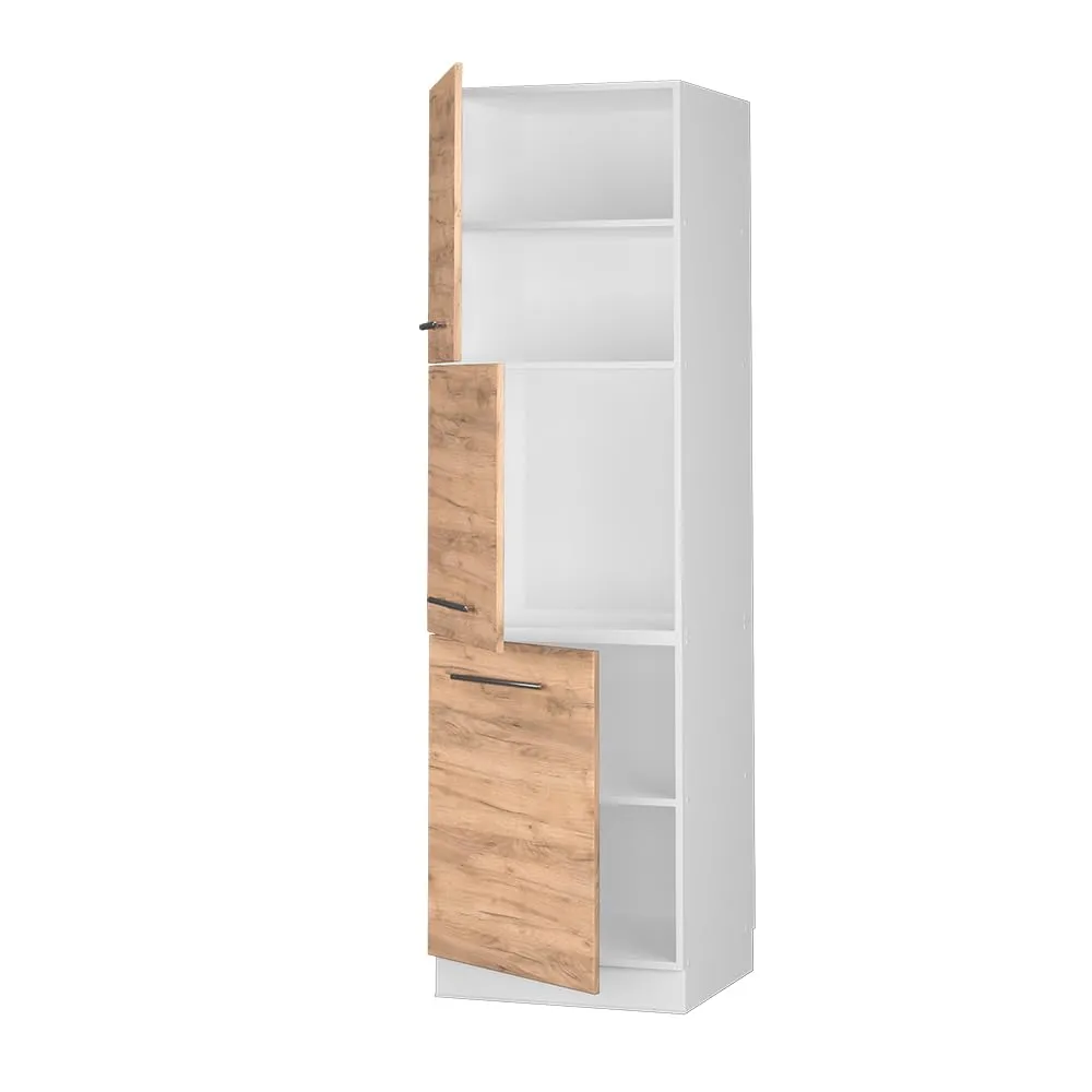 Vicco Fame-Line Mobile Cucina Dispensa, Rovere Dorato/Bianco, 60 cm - immagine 4