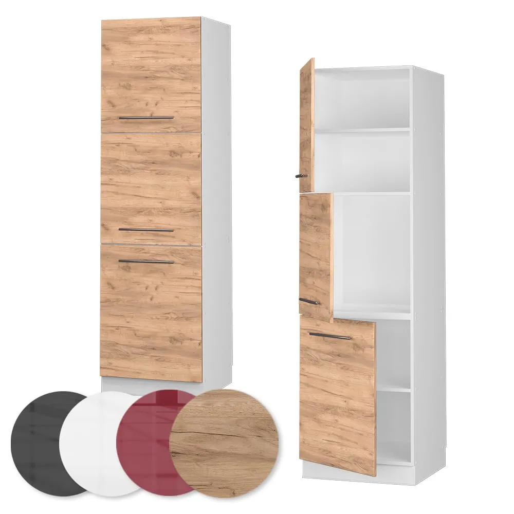 Vicco Fame-Line Mobile Cucina Dispensa, Rovere Dorato/Bianco, 60 cm - immagine 5