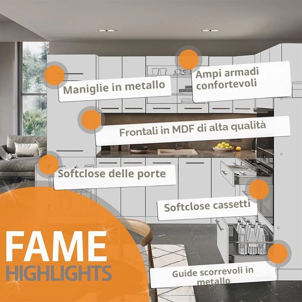 Vicco Pannello Frontale Fame-Line Rovere Dorato, 60 cm - immagine 7
